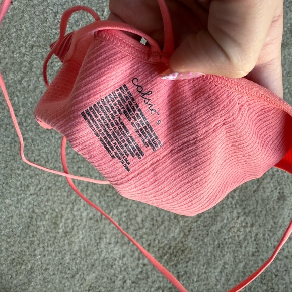 Colsie Pink Ribbed Tank Top - Picture 3 of 3